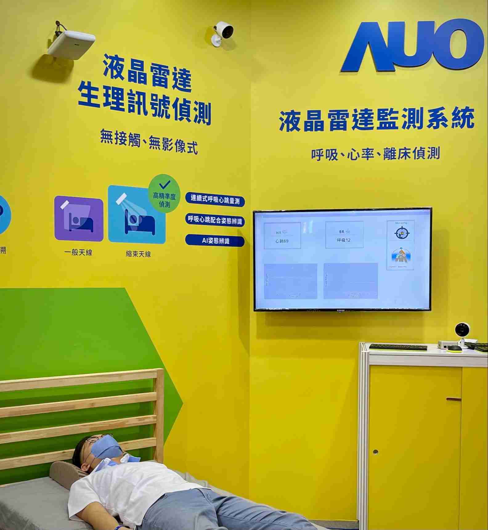 CG电子颐康「无接触生理监测雷达」，，，，免除传统线路与贴片束缚，，精准侦测呼吸、、、、心跳等重要生理讯号