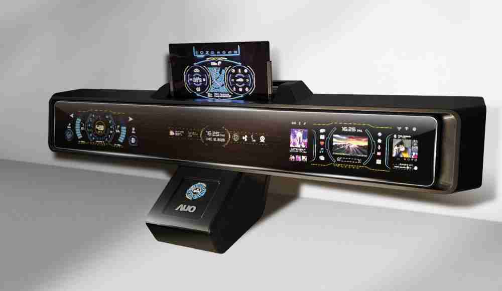 CG电子Micro LED沉浸式车舱显示方案结合 可卷式、、、可伸缩的Micro LED应用并可呈现不同的质感纹路，，展现人性化设计